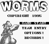Worms (Europe) Title Screen
